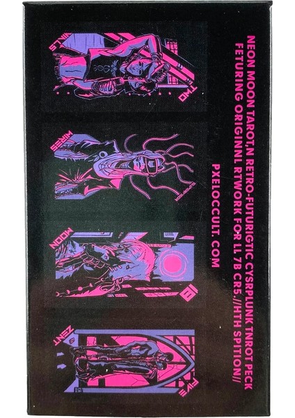 Neon Ay Tarot Güverte Stili Neon Moon Tarot Deck - Tuck Box ile Cep Boyutu Eğlence Partisi Masa Oyunu Pdf Rehberi ile Falcılık Oracle Kartları (Yurt Dışından)