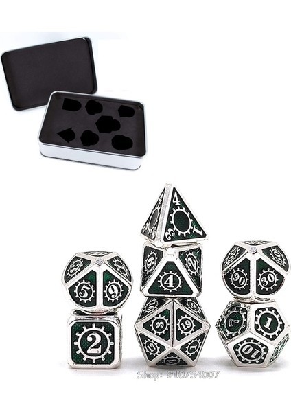 As Picture Shows Steampunk Tarzı Metal Zar Seti, Metalik Rol Yapma Dnd Oyunu D&d Zar, D&d Game Için Metal Kasalı Rol D Dropship (Yurt Dışından) fiyatları