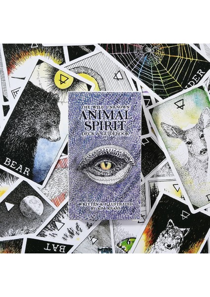 Yılın Tekerleği Stili Hayvan Yılan Derisi Oracle Kartları Tarot Desteleri Açıklama ve Tamamlayıcı Anahtar Kelime Destesi Oyunlar (Yurt Dışından)