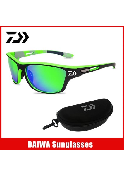 C9 Stili 2022 Daiwa Polarize Balıkçılık Güneş Gözlüğü Bisiklete Binme Erkek Sürüş Shades Erkek Güneş Gözlükleri Güneş Gözlüğü Kutusu ile Sert Gözlük Kılıfı (Yurt Dışından)