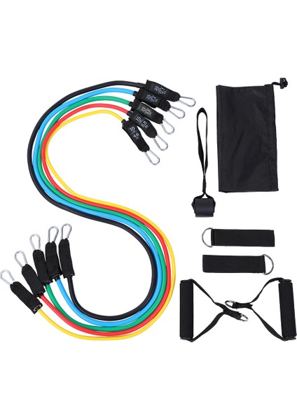 Tpe 11'li Set Stili Direnç Bantları Kolları ile Set Kapı Çapa Ayak Bileği Askıları Erkekler Kadınlar Için Egzersiz Bantları Direnç Eğitimi Ev Spor Salonu Egzersizleri (Yurt Dışından)