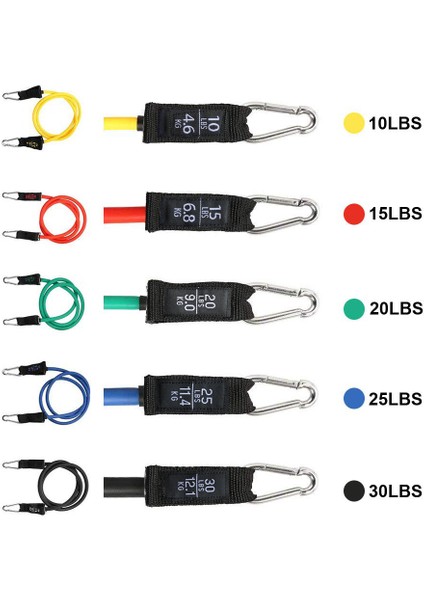 Tpe 11'li Set Stili Direnç Bantları Kolları ile Set Kapı Çapa Ayak Bileği Askıları Erkekler Kadınlar Için Egzersiz Bantları Direnç Eğitimi Ev Spor Salonu Egzersizleri (Yurt Dışından) modelleri