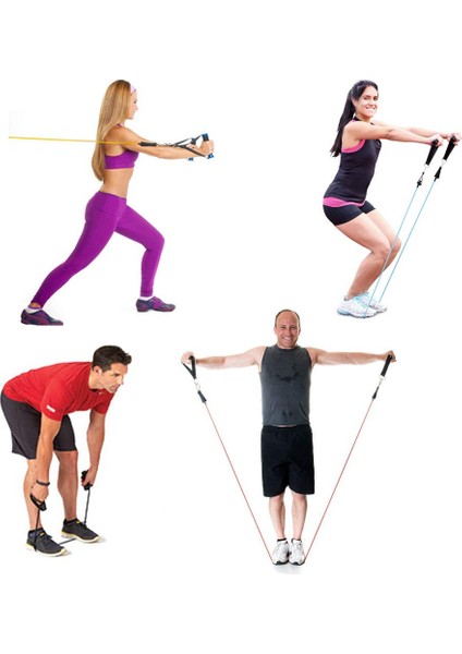 Tpe 11'li Set Stili Direnç Bantları Kolları ile Set Kapı Çapa Ayak Bileği Askıları Erkekler Kadınlar Için Egzersiz Bantları Direnç Eğitimi Ev Spor Salonu Egzersizleri (Yurt Dışından) indirimleri