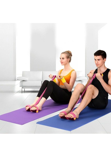 Mavi Stil 1 Adet Elastik Çekme Halatları Pedal Karın Egzersiz Göbek Direnç Bandı Ev Spor Fitness Eğitimi Elastik Bant Supplie H2P7 (Yurt Dışından)