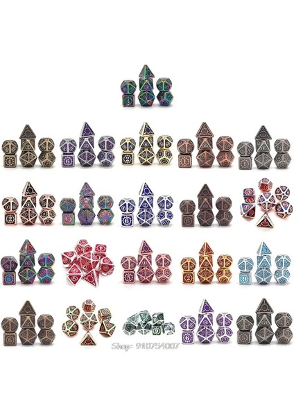 As Picture Shows Steampunk Tarzı Metal Zar Seti, Metalik Rol Yapma Dnd Oyunu D&d Zar, D&d Game Için Metal Kasalı Rol D Dropship (Yurt Dışından) modelleri