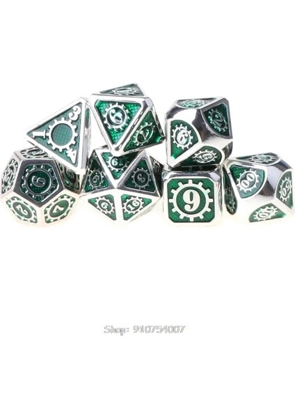 As Picture Shows Steampunk Tarzı Metal Zar Seti, Metalik Rol Yapma Dnd Oyunu D&d Zar, D&d Game Için Metal Kasalı Rol D Dropship (Yurt Dışından) fırsatları
