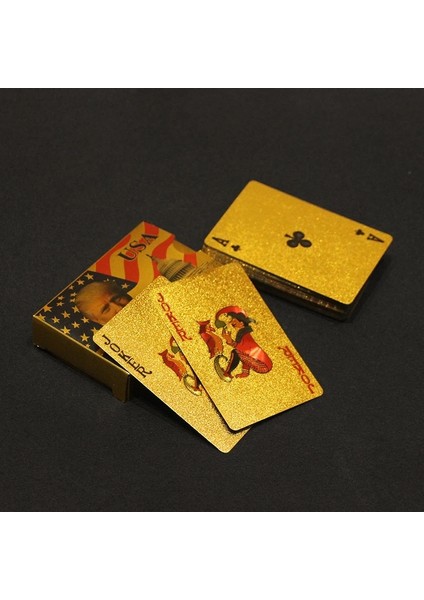 Bir Stil Yeni Gelmesi Başkan Trump Paketi Poker 24 K Altın Oyun Kartı Aşınmaya Dayanıklı Texas Bakara Su Geçirmez Sihirli Hileler Hediye (Yurt Dışından) fiyatları