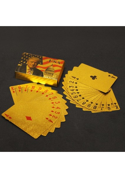 Bir Stil Yeni Gelmesi Başkan Trump Paketi Poker 24 K Altın Oyun Kartı Aşınmaya Dayanıklı Texas Bakara Su Geçirmez Sihirli Hileler Hediye (Yurt Dışından) modelleri