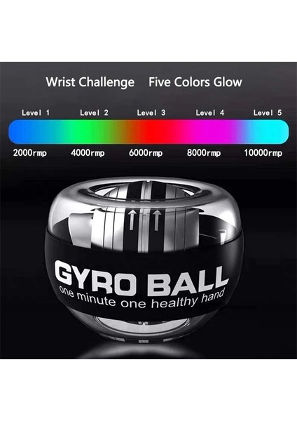 J Tarzı Bilek Topu Kendiliğinden Başlayan Jiroskop Powerball Gyro Güç El Topu Kas Relax Kol Bilek Kuvveti Antrenörü Fitness Spor Aletleri (Yurt Dışından) fiyatları