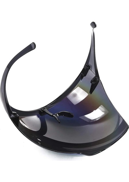 K Tarzı Unisex Renkli Göz Kalkanı Visor Wrap Kalkanı Büyük Ayna Güneş Gözlükleri Yarım Yüz Kalkanı Guard Koruyucu Yüz Maskesi Kadın Erkek Için (Yurt Dışından) modelleri