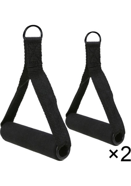 Siyah Stil 2 Adet Siyah Tricep Halat Kablo Eki Gidon Direnç Spor Salonu Eğitim Band Kas Fitness Vücut Geliştirme Egzersiz Egzersiz (Yurt Dışından)