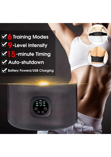 Stil 1 Stil Akıllı Ems Fitness Eğitmeni Kemer LED Ekran Elektrik Stimülatörü Karın Kası Etiket Eğitim Cihazı Ev Spor Salonu (Yurt Dışından)