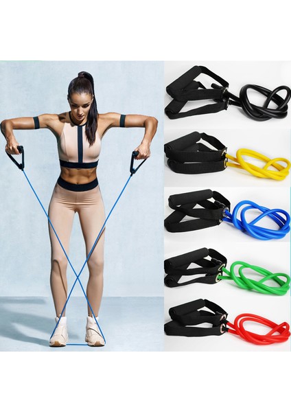 Sarı Stil 5 Seviye Lateks Yoga Kolları ile Çekme Halatı Fitness Kauçuk Elastik Direnç Bantları Kadınlar Için Ev Egzersizleri Kuvvet Eğitimi (Yurt Dışından) fiyatları