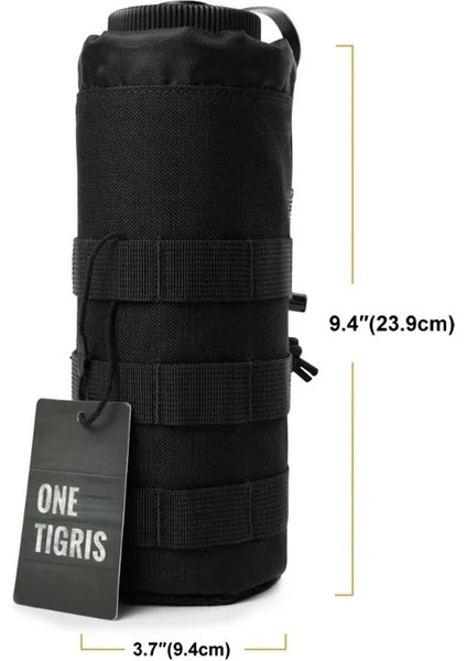 Siyah Stil Onetigris Outdoor Molle Su Şişesi Kılıfı Ipli 1000D Taktik Şişe Tutacağı Nemlendirme H2O Taşıyıcı Ordu Su Isıtıcısı Çantası (Yurt Dışından)