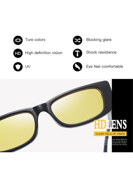 C4 Stili Retro Küçük Dikdörtgen Güneş Kadınlar Popüler Moda Şeker Renk Gözlük Erkekler Kare Güneş Gözlükleri Shades UV400 Koruma (Yurt Dışından)