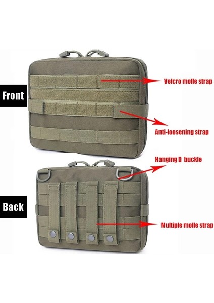 Ordu Yeşili Tarzı Molle Askeri Kese Çanta Tıbbi Emt Taktik Açık Acil Durum Paketi Kamp Avcılık Aksesuarları Yardımcı Çok-Alet Kiti Edc Çanta (Yurt Dışından) fırsatları