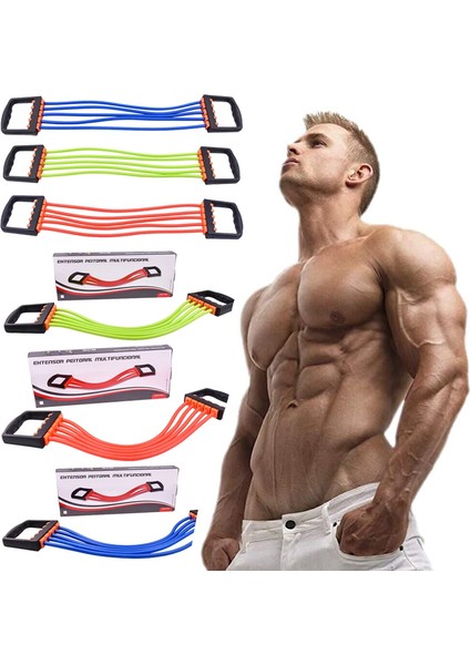 Kırmızı Stil Meslek Direnci Göğüs Genişletici Güçlü Kablo Bandı Çektirme Egzersiz Fitness Çıkarılabilir 5 Lateks Tüp Yaylı Egzersiz Aleti (Yurt Dışından) fiyatları