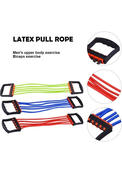 Kırmızı Stil Meslek Direnci Göğüs Genişletici Güçlü Kablo Bandı Çektirme Egzersiz Fitness Çıkarılabilir 5 Lateks Tüp Yaylı Egzersiz Aleti (Yurt Dışından) modelleri