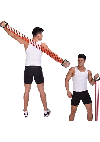 Kırmızı Stil Meslek Direnci Göğüs Genişletici Güçlü Kablo Bandı Çektirme Egzersiz Fitness Çıkarılabilir 5 Lateks Tüp Yaylı Egzersiz Aleti (Yurt Dışından) indirimleri