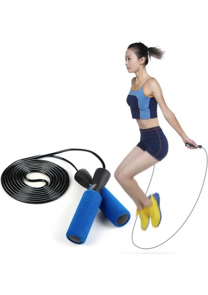 Siyah Stil Kadınlar Iose Ağırlık Atlama Ipi Fitness Eğitim Ekipmanları Adam Spor Salonu Ağırlıklı Atlama Kordon Atlama Rulman Kolu Tel Atlama (Yurt Dışından)