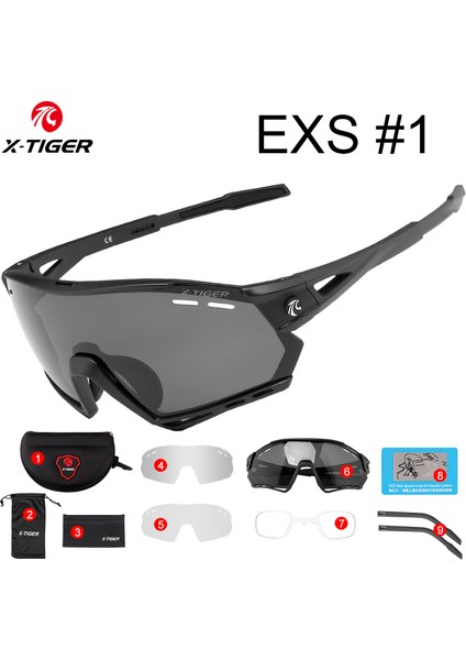 Renk EXS06-3 Stili Renk EXS01-3 X-Tiger Bisiklet Gözlükleri Polarize Spor Erkek Bisiklet Güneş Gözlüğü Dağ Bisikleti Gözlükleri Mtb Koruma Bisiklet Gözlüğü Gözlük (Yurt Dışından)