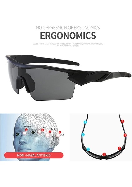 Gri Tarzı Bisiklet Gözlük Gözlük Outdoor Spor Dağ Bisikleti Yol Bisiklet Gözlüğü Motosiklet Güneş Gözlüğü Gözlük Oculos Ciclismo RR7425 (Yurt Dışından) fırsatları