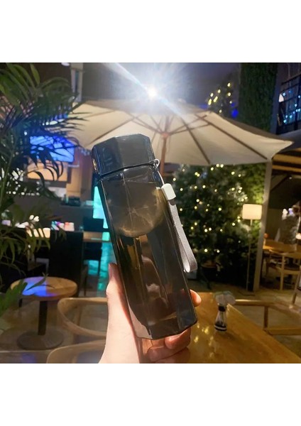 C7-380ML Stili 380ML Portable Frosted Water Cup With Rope Leak-Proof Plastic Outdoor Sports Travel Hiking Water Bottle Student Drink Bottle (Yurt Dışından)