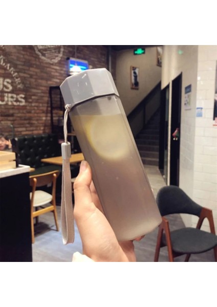 C7-380ML Stili 380ML Portable Frosted Water Cup With Rope Leak-Proof Plastic Outdoor Sports Travel Hiking Water Bottle Student Drink Bottle (Yurt Dışından) indirimleri