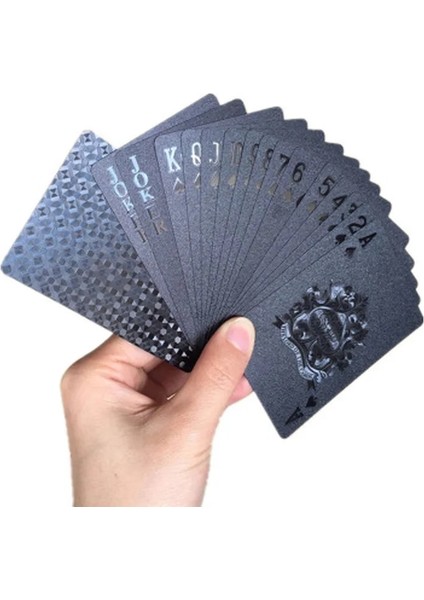 Sarı Stil Plastic Playing Cards Waterproof Golden Poker Black Collection Black Diamond Poker Cards Hot Gift Standard Playing Cards (Yurt Dışından) fiyatları