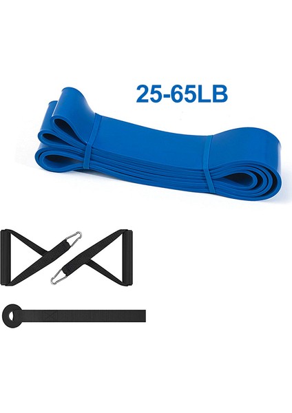 Mavi ve Tutamak Tarzı Fitness Bandı Elastik Bantları Yukarı Çekin Kauçuk Direnç Döngüsü Güç Bandı Seti Evde Spor Salonu Egzersizi Genişletici Antrenmanı Güçlendirin (Yurt Dışından)