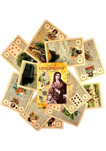 Laura Tuan Lenormand Tarzı Yeni Varış Yüksek Li Eski Stil Lenormand Falcılık Tarot Kartları Fal Rehberliği Kehanet Güverte Masa Oyunu Anlatıyor (Yurt Dışından)