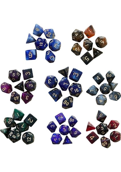 No.60 Tarzı Oyun Zarı Olyhedral Çift Renkli Oyun Zar For Rpg Dungeons And Dragons Dnd Rpg Dnd Rpg D4-D20 ​masa Oyunu (Yurt Dışından)