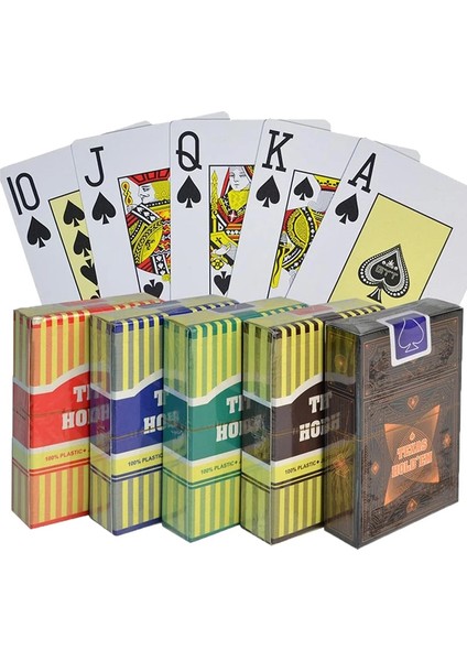 Kırmızı Stil Texas Hold'em %100 Pvc Poker Kartları Su Geçirmez Oyun Kartları Black Jack Plastik Oyun Kartı Poker Masa Oyunu Kartı *3. (Yurt Dışından) fiyatları
