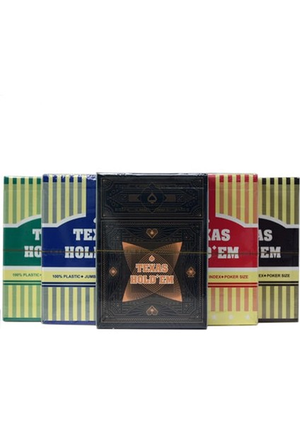 Kırmızı Stil Texas Hold'em %100 Pvc Poker Kartları Su Geçirmez Oyun Kartları Black Jack Plastik Oyun Kartı Poker Masa Oyunu Kartı *3. (Yurt Dışından) fırsatları