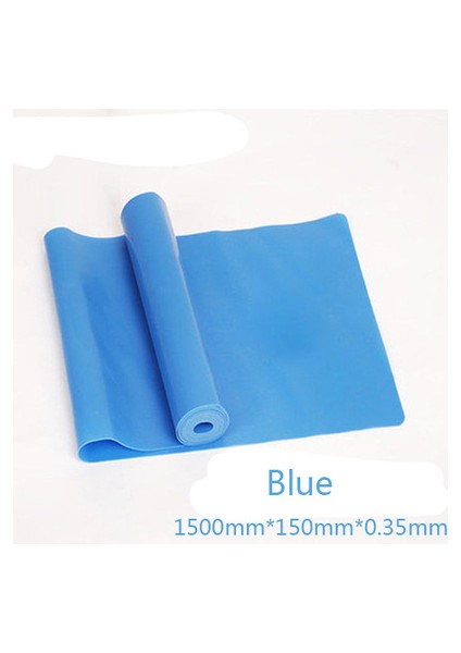 Mavi 1500MM Stili Doğal Kauçuk Yoga Pilates Streç Direnç Bandı Elastik Egzersiz Fitness Bandı Yoga Çekme Halatı Eğitim Egzersiz Salonu Crossfit (Yurt Dışından)