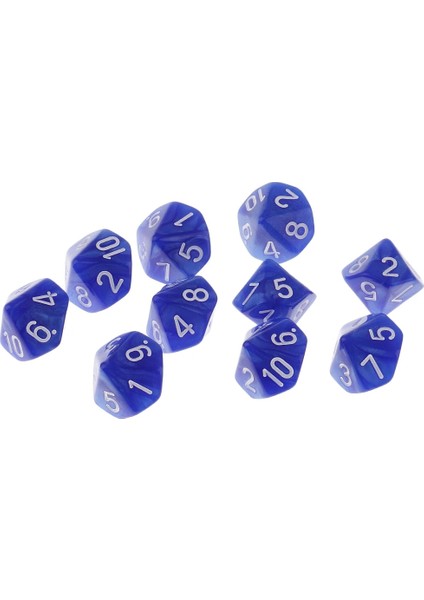 Siyah Stil Dungeons And Dragons Için Ded Dices Dnd Rpg Mtg Masa Oyunları D10 Dice - Seçilecek 5 Renk (Yurt Dışından)