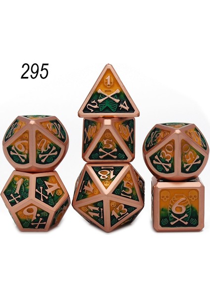NO.295 Stili 2020 Yeni Stil Metal Zar Seti D&d Kadife Kılıfı D20 D12 D10 D% D8 D6 Det Dnd Rpg Mtg Masa Oyunları Dados Metal Zar Hediye (Yurt Dışından)