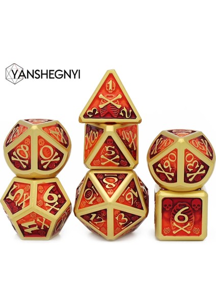 NO.295 Stili 2020 Yeni Stil Metal Zar Seti D&d Kadife Kılıfı D20 D12 D10 D% D8 D6 Det Dnd Rpg Mtg Masa Oyunları Dados Metal Zar Hediye (Yurt Dışından) fiyatları