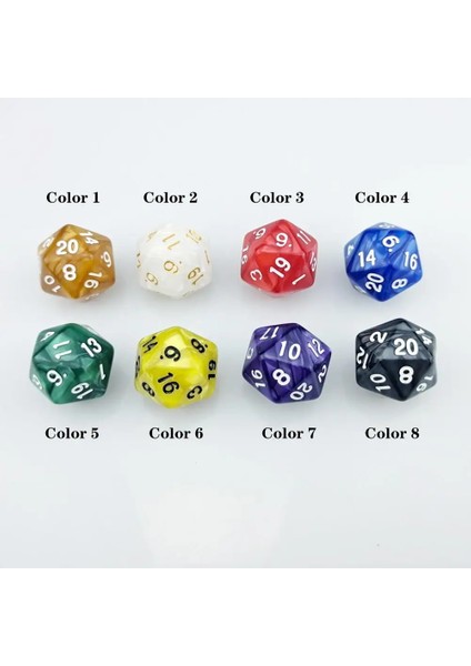 1 Adet Renk 4 Stil Rollooo Zar Inci Zar Zengin Renkler D20 Rpg D&d Oyunları Için Zar (Yurt Dışından) fiyatları