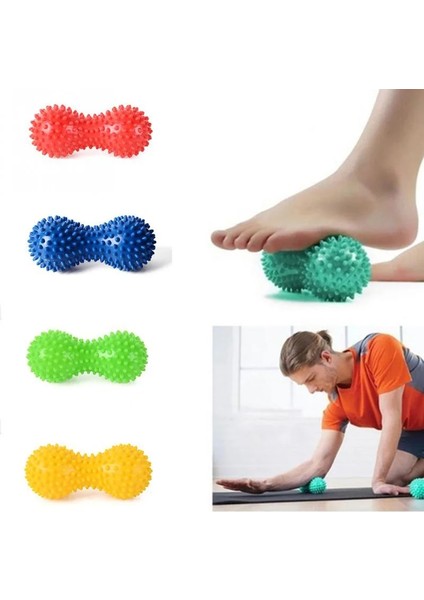 Mor Tarzı Fıstık Fitness Masaj Topu Dikenli Tetik Noktası Rölyef Fıstık Topu Terapisi Sağlık Bakımı Kas Relex Aparatı (Yurt Dışından)