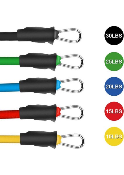 11 Adet Tarzı Direnç Bantları Set Genişletici Egzersiz Fitness Çekme Halatı Elastik Lastik Bant Streç Yoga Tüpleri Koşum Eğitim Egzersiz (Yurt Dışından) modelleri