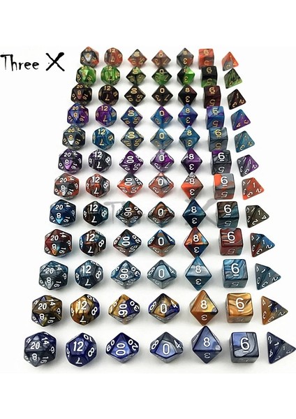 No.18 Tarzı Mavi Karışık Renkli Taşınabilir Zarlı Mor Dnd Çift Renk Etkisi Rpg Için Oyun Oynama (Yurt Dışından) fırsatları