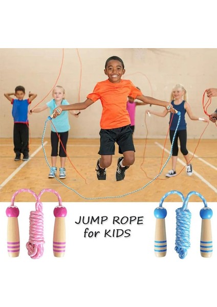 Mavi Stil Çocuklar Için Atlama Ipi Ahşap Saplı Vücut Geliştirme Erkek ve Kız Ayarlanabilir Ip Atlama Ipi Crossfit Fitness Ekipmanları Açık Egzersiz (Yurt Dışından) modelleri