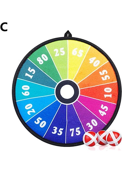 C Stili 27.5cm Çocuklar Güvenlik Dart Tahtası Spor Oyuncakları Yapışkan Top Oyunu Kapalı Açık Ebeveyn-Çocuk Etkileşimi (Yurt Dışından)