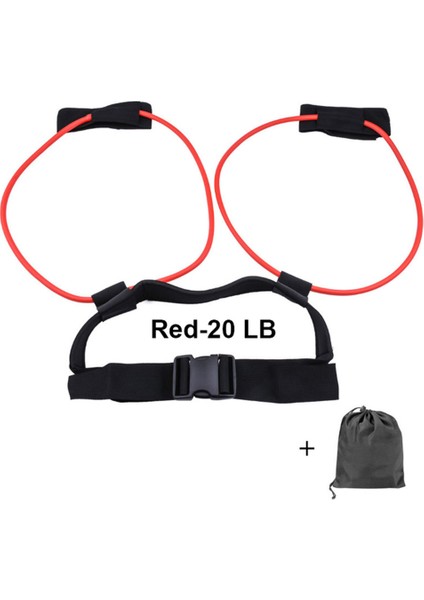 KIRMIZI-20LB Stili 5 Seviye Yoga Elastik Ganimet Bantları Pedal Direnci Ayarlayın Kemer Popo Bel Bacaklar Kas Gücü Çeviklik Eğitimi Crossfit Egzersizi (Yurt Dışından)
