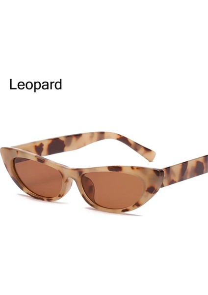 Leopar Tarzı Yeni Kare Geniş Çerçeve Küçük Dikdörtgen Güneş Gözlüğü Kadın Shades Vintage Gözlük UV400 Şeker Renk Bisiklet Kız Erkek Güneş Gözlükleri (Yurt Dışından)