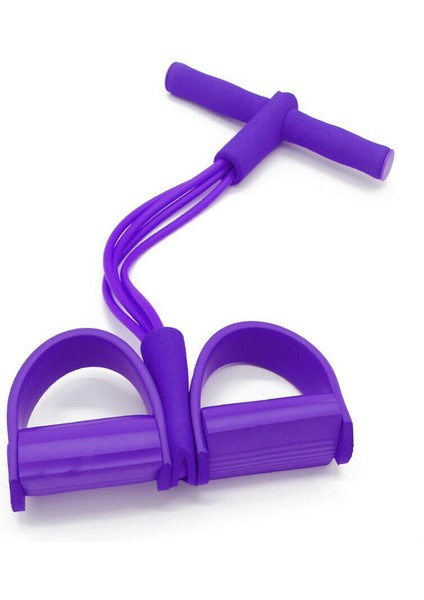 Mor Tarzı 4 Tüp Fitness Elastik Çekme Halatı Ayak Pedalı Vücut Ince Yoga Direnç Bantları Egzersiz Lateks Bantları Spor Egzersiz Fitness Ekipmanları (Yurt Dışından)