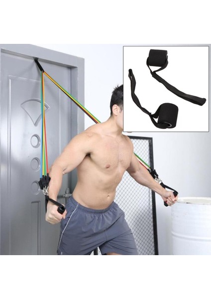 Siyah Stil Fitness Çekme Halatı Kol Kas Gücü Eğitimi Direnci Kauçuk Elastik Bant Ralli Ekipmanları Genişletici Egzersiz Spor Salonu Egzersiz Trai (Yurt Dışından) fiyatları