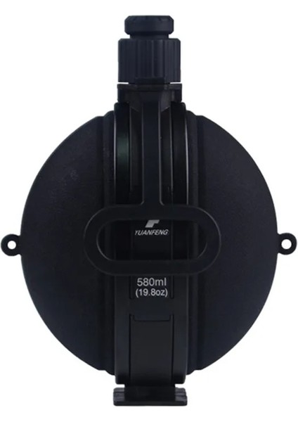 Siyah Stil Açık Askeri Kantin Şişesi Kamp Yürüyüş Sırt Çantasıyla Seyahat Hayatta Kalma Su Şişesi Su Isıtıcısı Taşınabilir Kantin Su Isıtıcısı 580ML (Yurt Dışından)