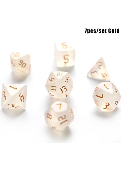 Gn Stili 100% Yeni Yanardöner Glitter Çokyüzlü Zar Seti D4 D6 D8 D10 D% D12 D20 Masa Oyunu Için (Yurt Dışından) indirimleri